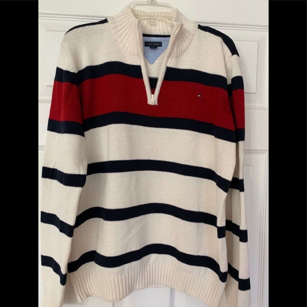 Boy’s Polo by Tommy Hilfiger 1/4 Zip Sweater Sz LG